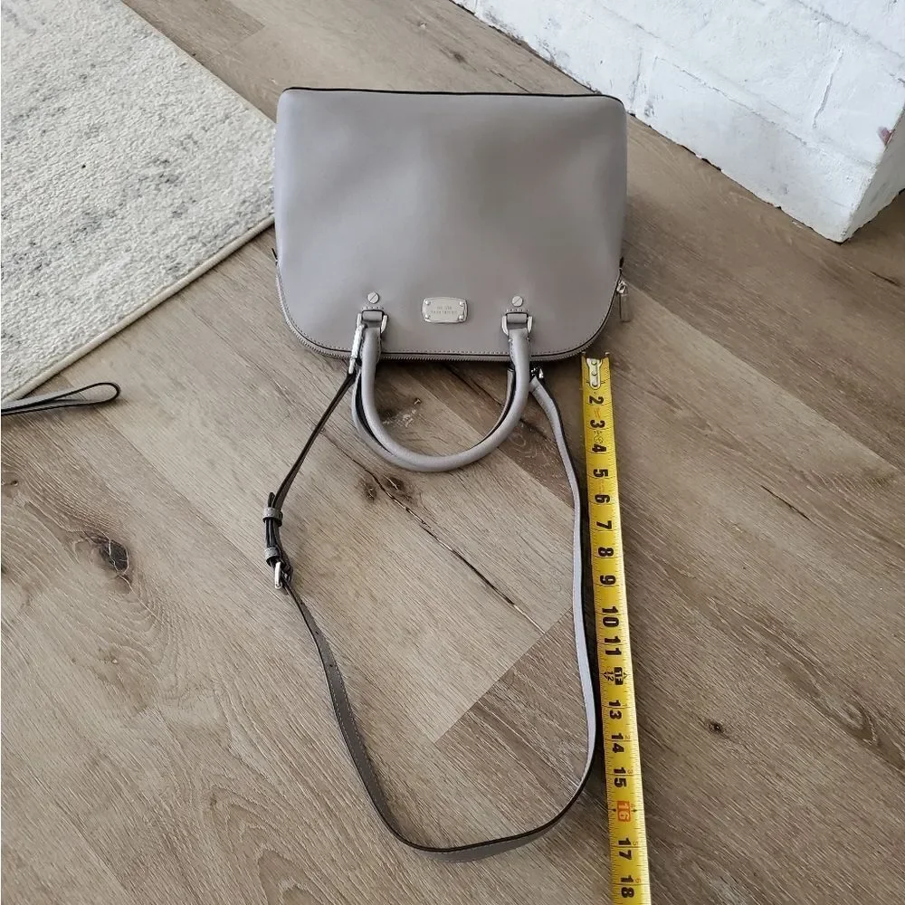 Michael Kors Gray Saffiano Leather Crossbody Satchel